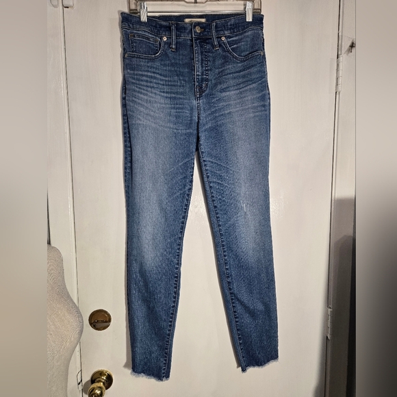 Madewell 10" High Rise Skinny Jeans Tulip Hem Sz 29 - Picture 2 of 12